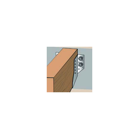 1 x Set 2 Balkenschuh Links Gerade Sendzimir 30x100