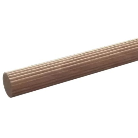 1 x Geriffelter Holzzapfen Durchmesser 10 Länge 1 Meter