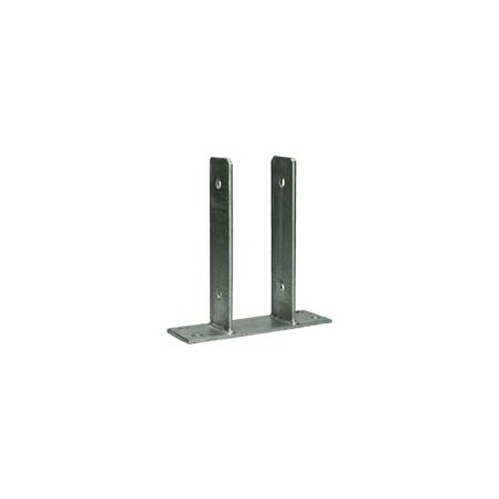 1 x Base del poste form U 71x50x200 Hohe Korrosionsbeständigkeit Stahl feuerverzinkt