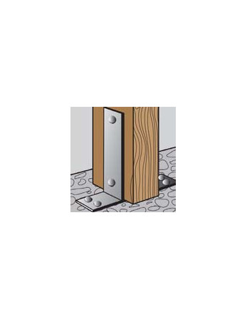 1 x Base del poste form U 71x50x200 Hohe...