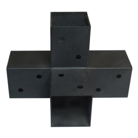 1 x Flachverbinder ÄUSSERN 4 Wegbeschreibung Stahl schwarz verzinkt 72x165x255