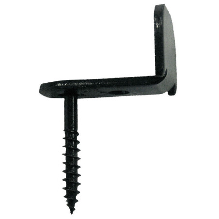 1 x Schräge Schließplatte mit Schraube für Rollladen Espagnolette 25 mm Schwarz