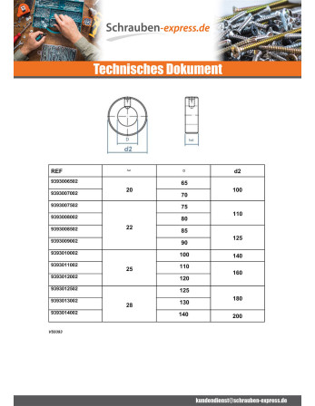 1 x Sicherungsringe Mit 1 Schraube...