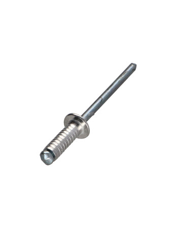 1 x Niet Nut Aluminium Stahlgewinde 4x12 Flachkopf