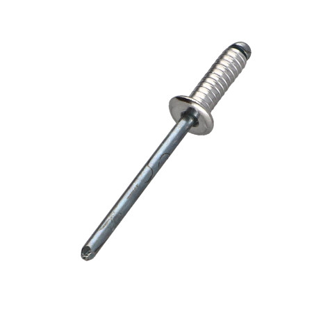 1 x Niet Nut Aluminium Stahlgewinde 4x12 Flachkopf