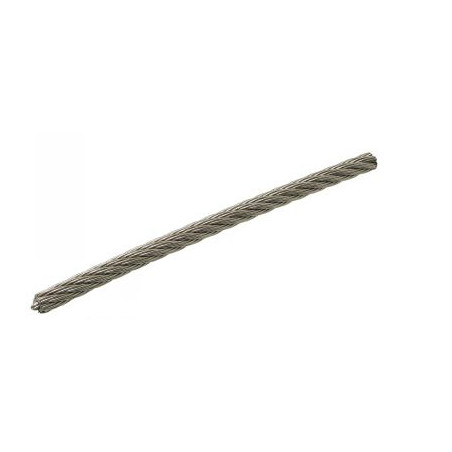 1 x Meterware Flexibles Seil Durchmesser 2,5 Edelstahl A4 7x7 Bruchlast 500 kg (Meterware)