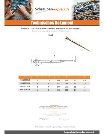 1 x Wantenspanner geschweißt mit Walzterminal...