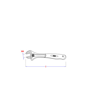1 x Rollgabelschlüssel 200 mm