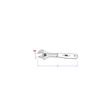 1 x Rollgabelschlüssel 200 mm