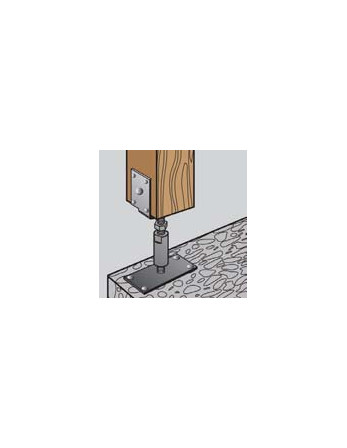 1 x Base del poste verstellbar 80x160 Hohe...