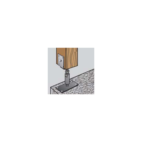 1 x Base del poste verstellbar 80x160 Hohe Korrosionsbeständigkeit Stahl feuerverzinkt