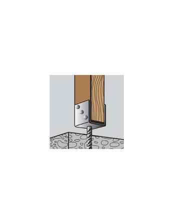 1 x Base del poste form U 60x100x81 Hohe...