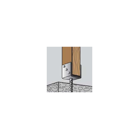 1 x Base del poste form U 60x100x81 Hohe Korrosionsbeständigkeit Stahl feuerverzinkt