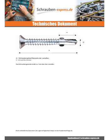 1 x Selbstbohrende Schrauben Senkkopfschraube...