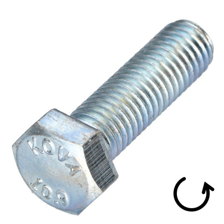 1 x Metallschrauben Sechskantkopf Schritt Links M6X50 Klasse 10.9 geometrischer Stahl