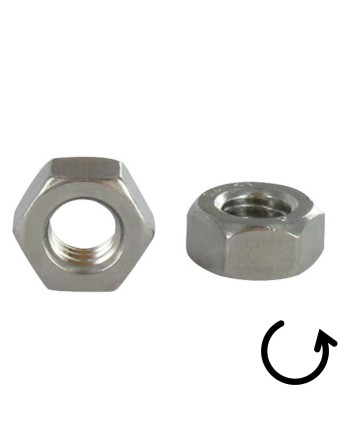 1 x Muttern HUAGONAL Schritt Links M6 Edelstahl A4