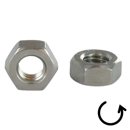1 x Muttern HUAGONAL Schritt Links M6 Edelstahl A4