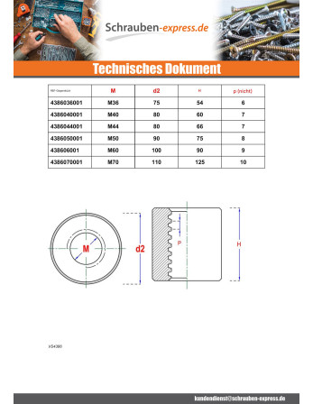 1 x Muttern Rund Rundkopf 26x5 Trapezförmig...