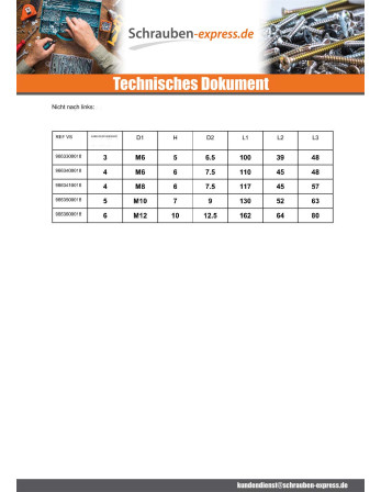 1 x Innergewindeterminal rechts Schritt Gerade...
