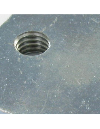 1 x BROSCHÜRE 2 Löcher 75x40x6 M8 Verzinkt