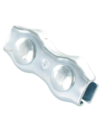 1 x Flache Duplex-Seilklemme Verzinkt Kabel Von 3