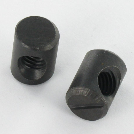 1 x Quermutter-Bolzen 10x14 M6 CENTER Stahl schwarz verzinkt