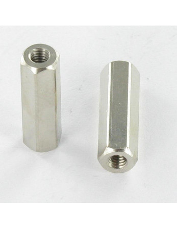 1 x Kupplungsmutter Nickel Messing Sechskant...