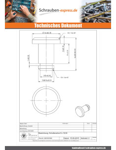 Bolzen Schulter 8x16,5 Verzinkt 2