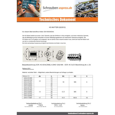 1 x Muttern Schraubenschlüssel 8 M8 14x13 Verzinkt