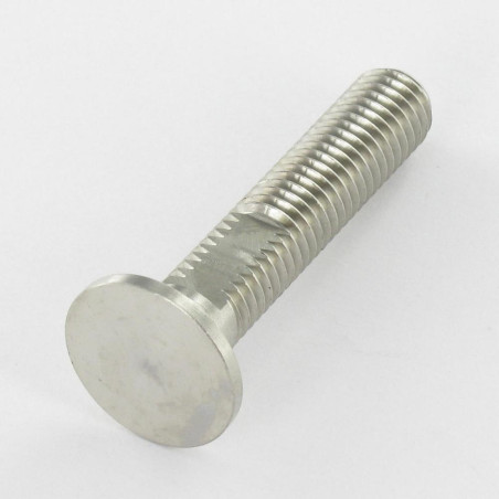 1 x Metallschrauben Kopf Flach A/FLAT 20x50 Mit Gewinde 43 M10 Edelstahl