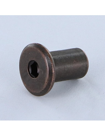 1 x Hülsenmutter Flachkopf Kopf-Durchmesser 15...
