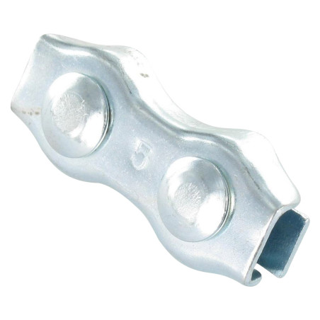 1 x Flache Duplex-Seilklemme Verzinkt Kabel Von 5