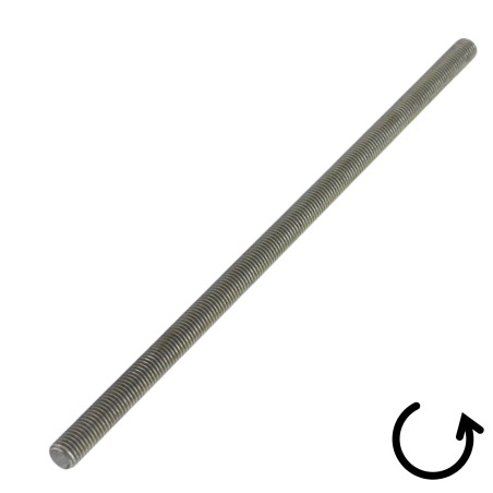 1 x Gewinde Rohstahl M10x295 Schritt Links