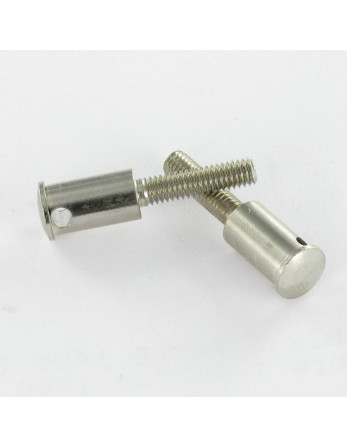 1 x TERMINAL Zylinderkopf Nickel Messing 8x29,5...