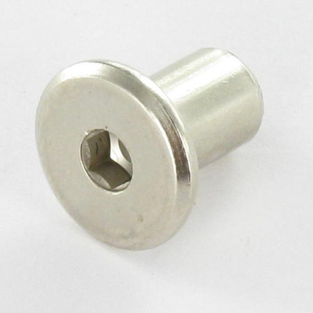 1 x Hülsenmutter Flachkopf 15/8 x 12 M6 Schraubenschlüssel 4 Nickelstahl