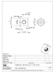 Quermutter-Bolzen 15x17 M8 CENTER Verzinkt 2