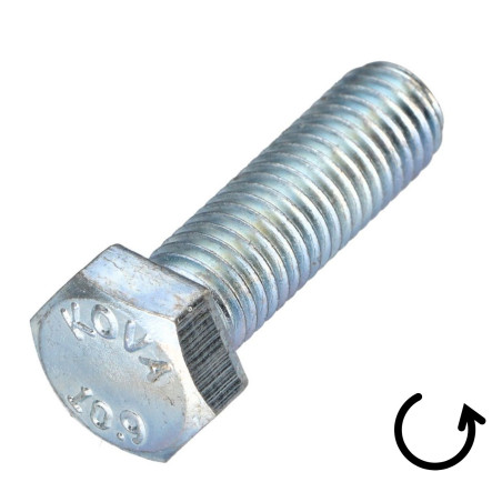 1 x Metallschrauben Sechskantkopf Schritt Links M12x60 Klasse 10.9 geometrischer Stahl