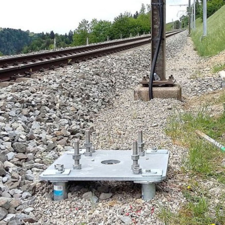 1 x Fundamentschraube 76x3,6x2000 Hohe Korrosionsbeständigkeit Stahl feuerverzinkt