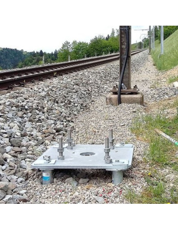 1 x Fundamentschraubenkopf 76X3.6XM16 Hohe...