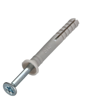 1 x Schlagdübel Senkkopfschraube 5x40 +...