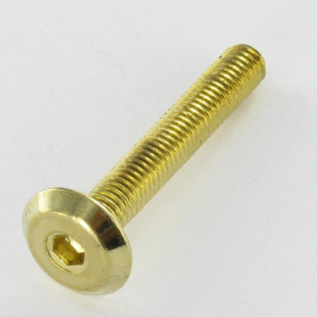 1 x Flachkopfschrauben Schraubenschlüssel 4 M6X80 Vermessingtem Stahl