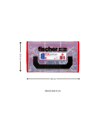1 x Set mit Schraube Und Dübel Fischer FIXTAINER