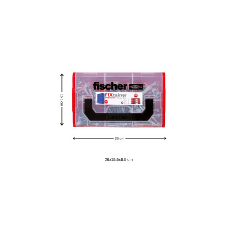 1 x Set mit Schraube Und Dübel Fischer FIXTAINER