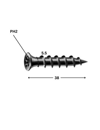1 x Schraube für Gipsplatte Spax 5,5X38...
