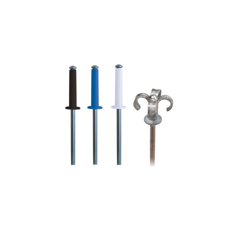 1 x Set mit 500 Niet GOSTAR GOLIGHT Aluminium Stahlgewinde DEGOMETAL
