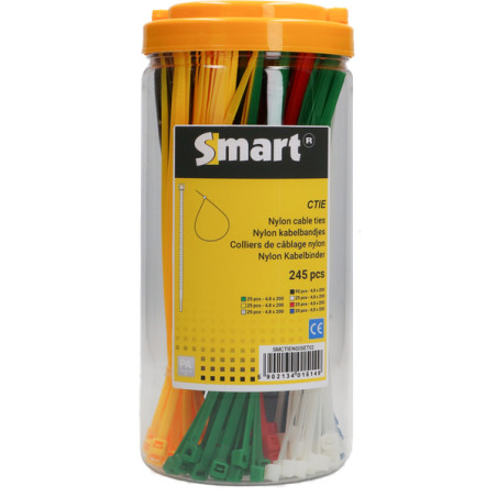 1 x Set mit 245 Schlauchschelle Nylon
