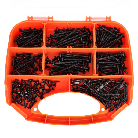 1 x Set mit 280 Spanplattenschrauben Senkkopfschraube TORX Stahl schwarz verzinkt Biteinsatz