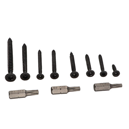 1 x Set mit 280 Spanplattenschrauben Senkkopfschraube TORX Stahl schwarz verzinkt Biteinsatz