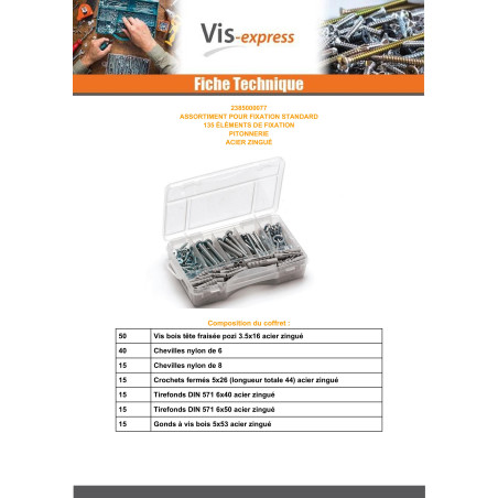 1 x Set mit Eisenware Verzinkt (135 ELEMENTE)