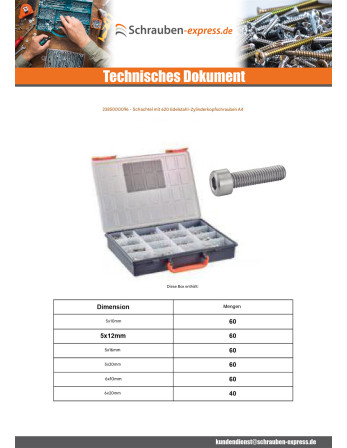 1 x Set mit 620 Metallschrauben...